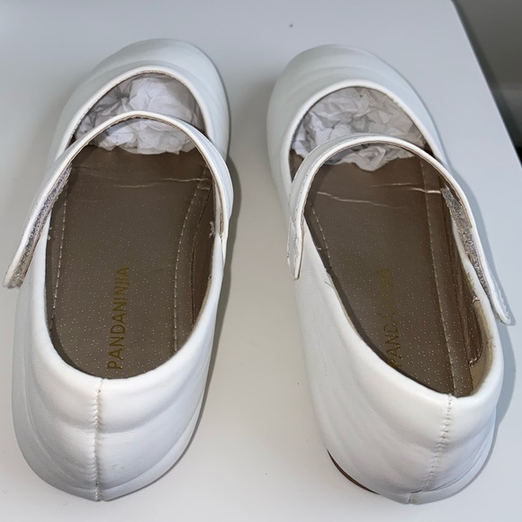 Panda Ninja Susie Dress Mary Jane Ballet Flats Size:13 Color: White - Picture 3 of 7